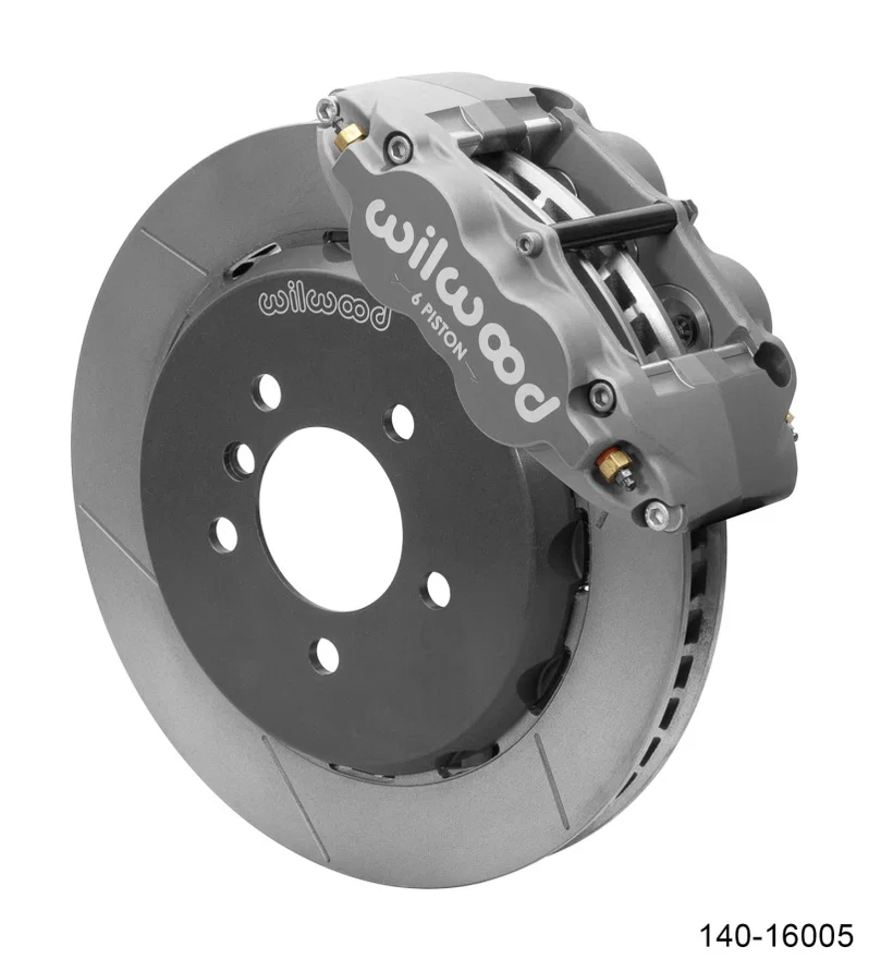 Wilwood 140-16005, 95-99 E36 M3 BMW Forged Narrow Superlite 6R Front Big Brake - Gray