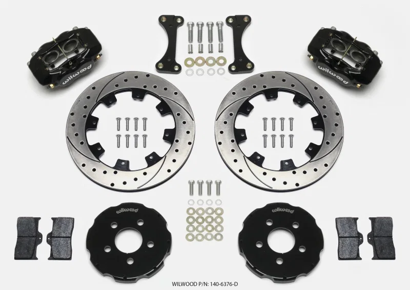 Wilwood 140-6376-D, Forged Dynalite Front Hat Kit 12.19in Drilled 00-04 PT Cruiser/03-04 SRT/4