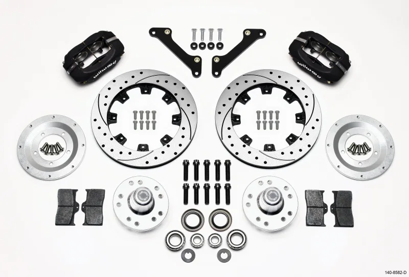 Wilwood 140-8582-D, Forged Dynalite Front Kit 12.19in Drilled 70-78 Camaro
