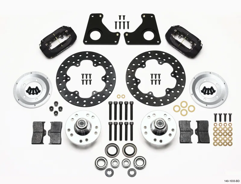 Wilwood 140-1033-BD, Forged Dynalite Front Drag Kit Drilled Rotor 79-87 GM G Body