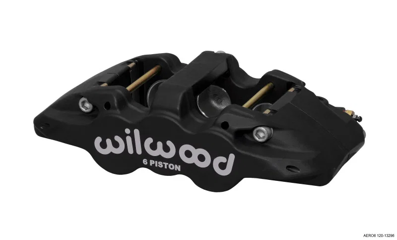 Wilwood 120-13296, Caliper-Aero6-L/H - Black Anodize 1.75/1.38/1.38in Pistons 1.25in Disc