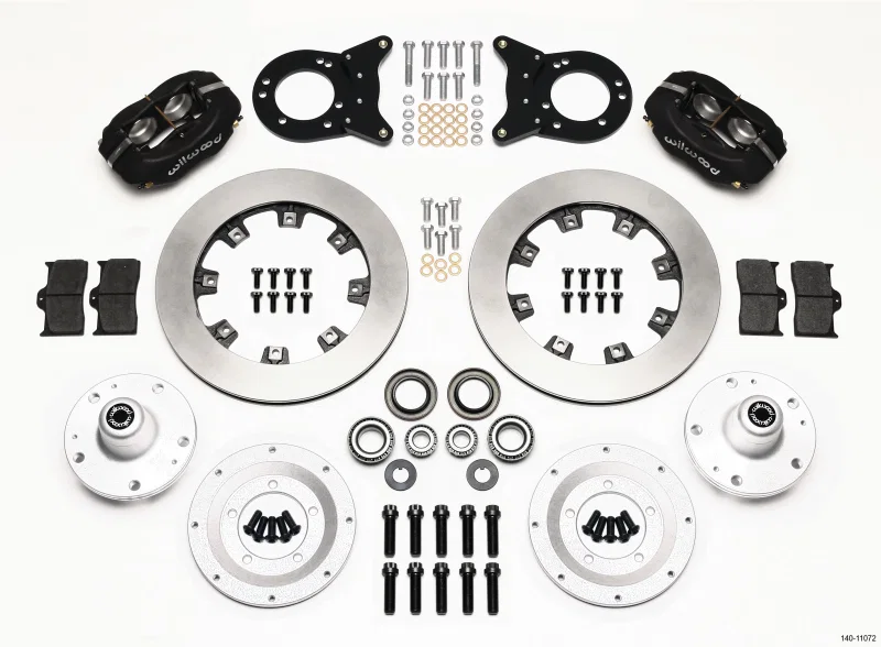 Wilwood 140-11072, Forged Dynalite Front Kit 12.19in 1965-1969 Mustang Disc & Drum Spindle