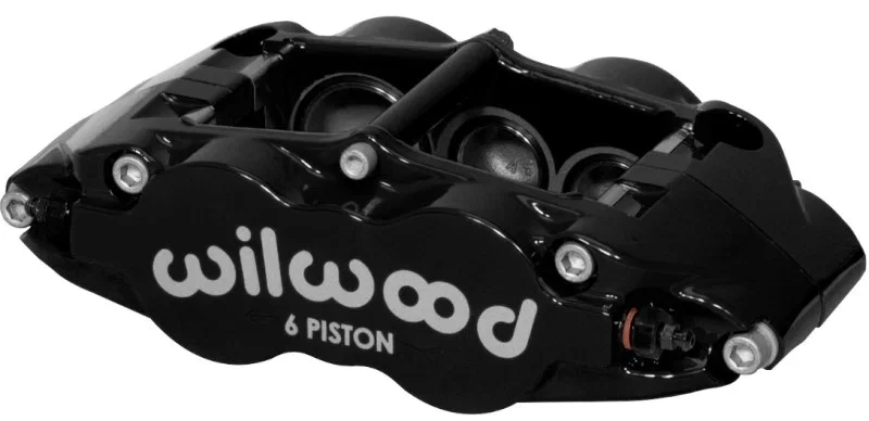 Wilwood 120-14551-BK, Caliper-Forged Narrow Superlite 6R-L/H 1.75/1.25in/1.25in Pistons 1.25in Rotor - Black
