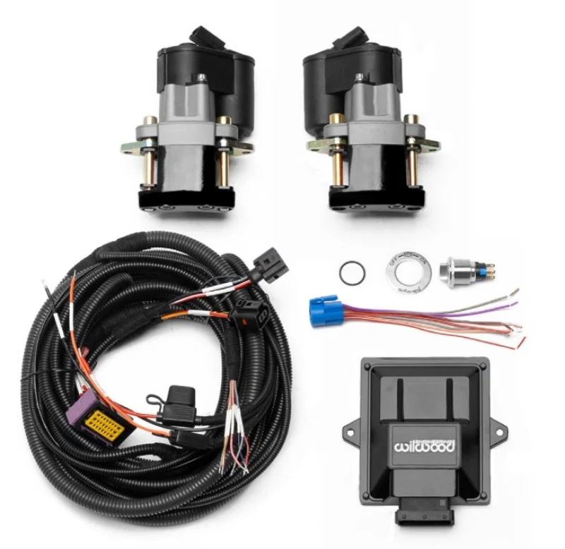 Wilwood 140-15979-BK, Electronic Parking Brake Rear Retrofit Brake Kit - Black Powder Coat Caliper