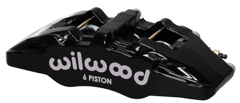 Wilwood 120-13428-BK, Caliper-Forged Dynapro 6 5.25in Mount-R/H 1.62/1.38in/1.38in Pistons .81in Disc