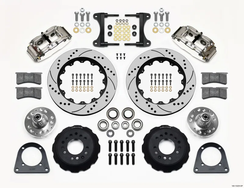 Wilwood 140-13225-DP, Narrow Superlite 6R Front Hub Kit 14.00in Drill Pol TCI-IFS 71-78 (Pinto Based)