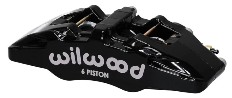 Wilwood 120-13439-BK, Caliper-Forged Dynapro 6 5.25in Mount-L/H 1.38/1.00/1.00in Pistons .81in Disc