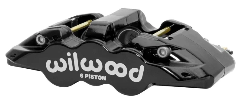 Wilwood 120-15527-BK, Caliper - Aero-DS Forged Six-Piston Caliper Black 6.52in Piston 1.25in Rotor - Black
