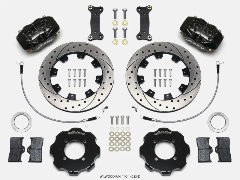 Wilwood 140-14233-D, Forged Dynalite Front Hat Kit 12.19in Drilled 2016-Up Mazda MX5 Miata w/ Lines