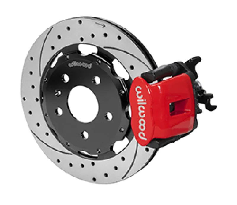 Wilwood 140-14591-DR, 03-08 Audi A4 Caliper-Combination Parking Brake Rear 12.19 Rotor - Red