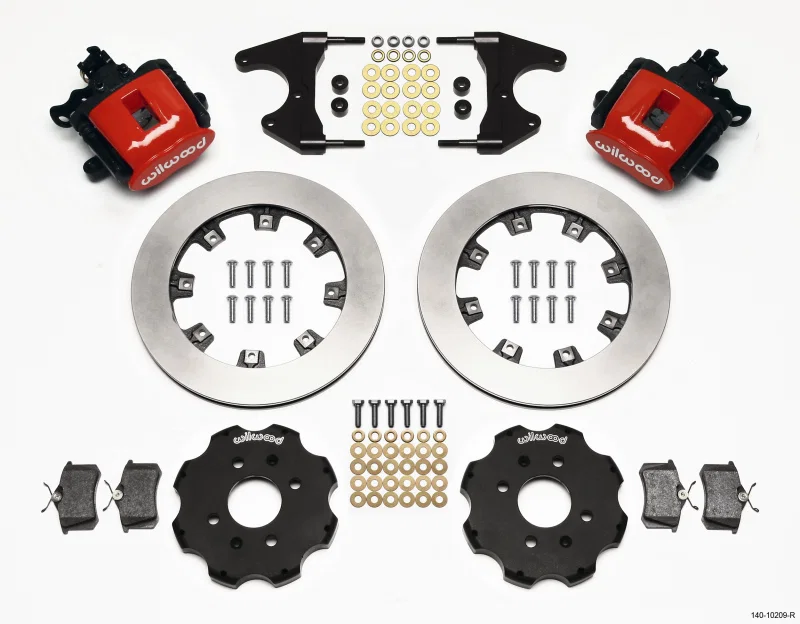 Wilwood 140-10209-R, Combination Parking Brake Rear Kit 12.19in Red Civic / Integra Drum 2.46 Hub Offset