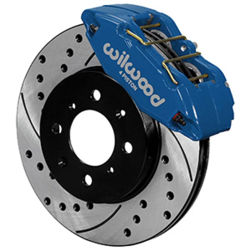 Wilwood 140-12996-DCB, DPHA Front Caliper & Rotor Kit Drilled Honda / Acura w/ 262mm OE Rotor - Competition Blue