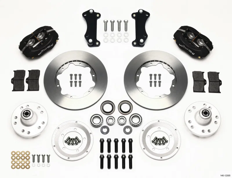 Wilwood 140-12305, Forged Dynalite Front Kit 11.00in Heidts Tri -5 2 inch Drop Spindle