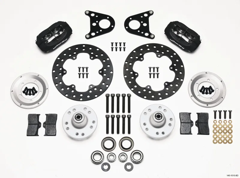 Wilwood 140-1015-BD, Forged Dynalite Front Drag Kit Drilled Rotor Art Morrison Strut