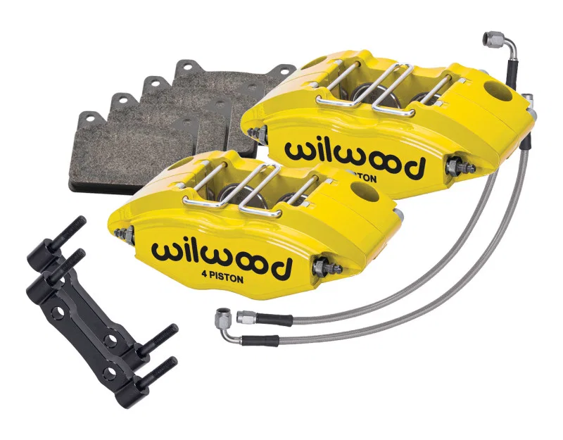 Wilwood 140-17019-Y, 69-74 Porsche 911 Front Powerlite Caliper Kit 3in MT - Yellow