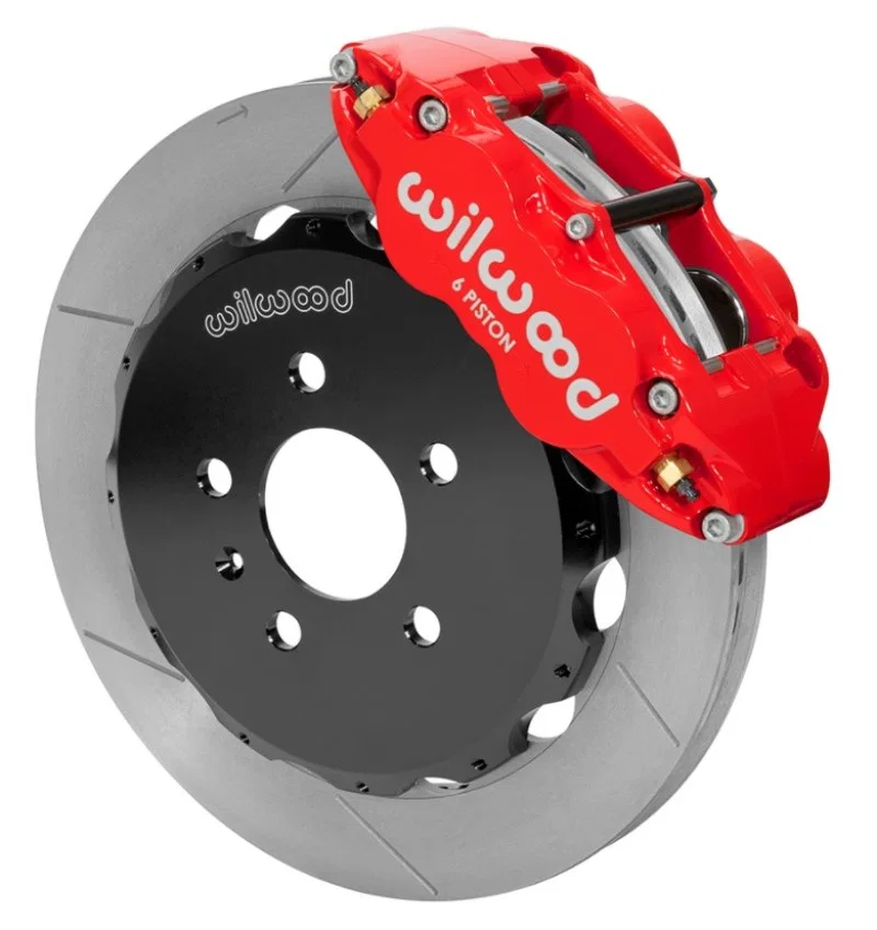 Wilwood 140-14487-R, 03-08 Audi A4 Forged Narrow Superlite 6R Front Big Brake Kit 12.88in (Red) w/ Lines