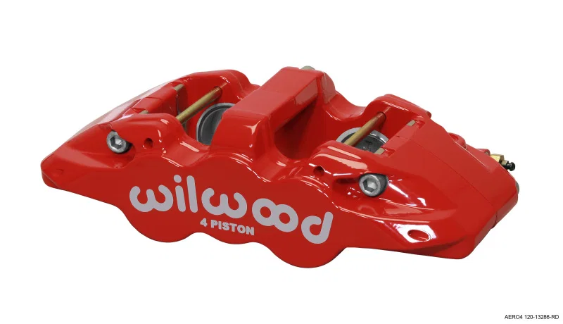 Wilwood 120-13286-RD, Caliper-Aero4-L/H - Red 1.88/1.62in Pistons 1.25in Disc