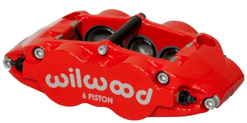Wilwood 120-11781-RD, Caliper-Narrow Superlite 6R-LH - Red 1.62/1.12/1.12in Pistons 1.10in Disc