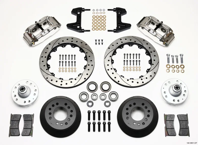 Wilwood 140-9801-DP, Narrow Superlite 6R Front Hub Kit 12.88in Drill Pol 74-80 Pinto/Mustang II Disc Spindle only