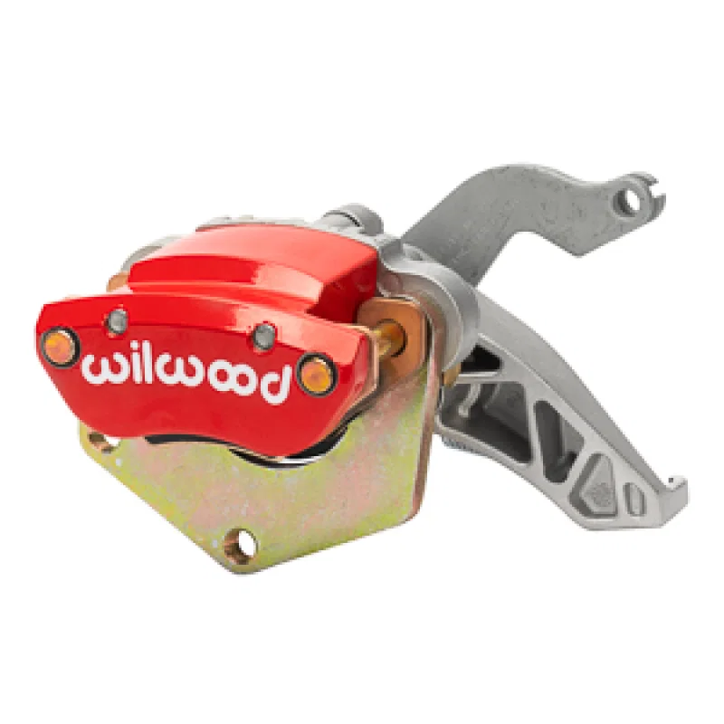 Wilwood 120-17477-RD, Caliper-MC4 Mechanical-R/H - Silver w/No Logo 2.00in Piston .81in Disc - Red