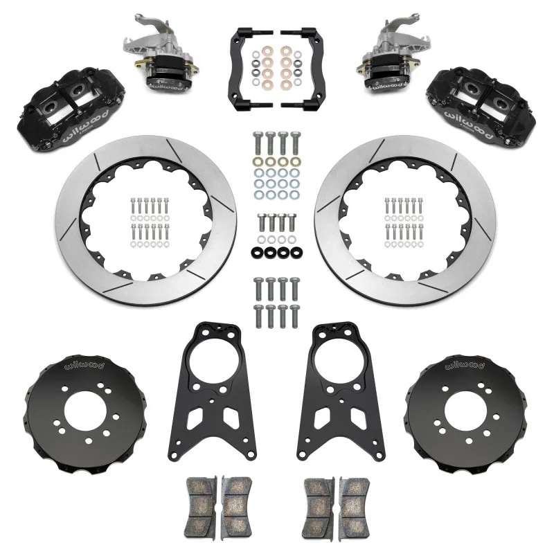 Wilwood 140-18271, 89-98 Nissan 240SX FNSL4R/MC4 Rear Parking BBK w/ 13.50in Slotted Rotors - Black