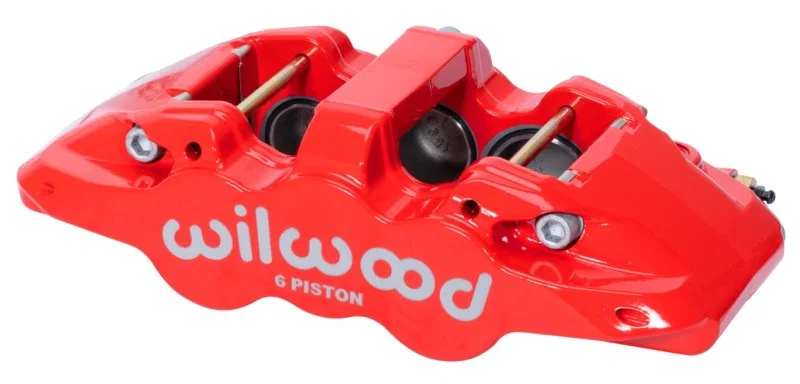 Wilwood 120-14442-RD, Caliper-Forged Dynalite w/Dust Seal-Red 4.04in Pistons, 1.25in disc,