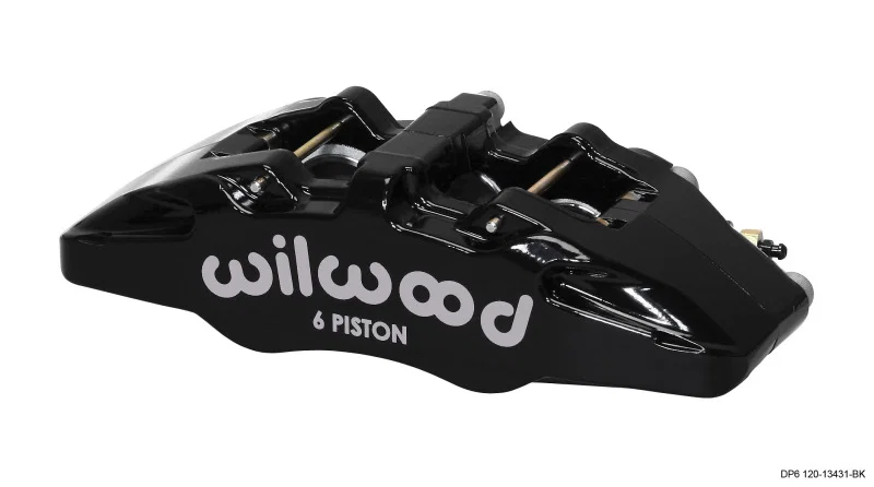 Wilwood 120-13431-BK, Caliper-Forged Dynapro 6 5.25in Mount-L/H 1.62/1.38in/1.38in Pistons .38in Disc