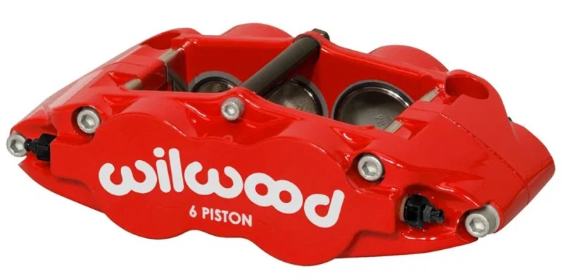 Wilwood 120-14437-RD, Caliper Forged Narrow Superlite L/H FNSL6R-DS Dust Seal 1.62/1.12 1.10in Rotor Width - Red