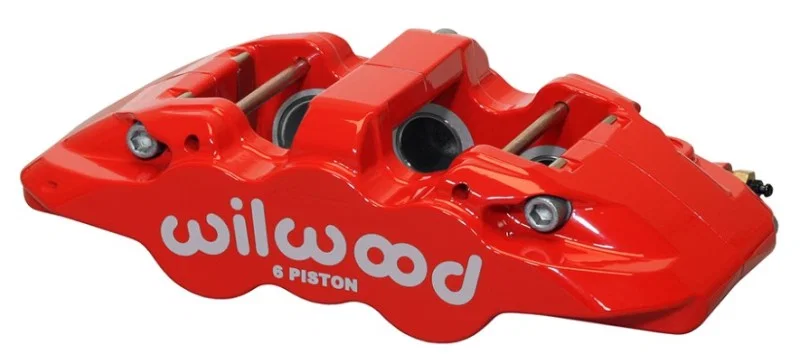 Wilwood 120-13293-RD, Caliper-Aero6-R/H - Red 1.75/1.38/1.38in Pistons 1.25in Disc