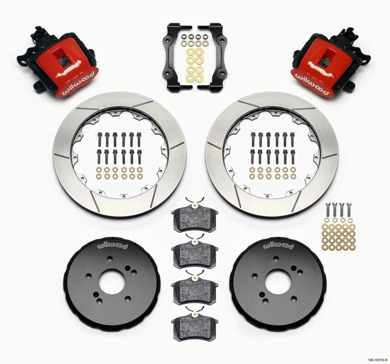 Wilwood 140-10310-R, Combination Parking Brake Rear Kit 12.88in Red Honda S2000
