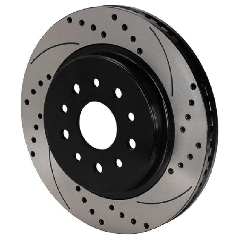 Wilwood 160-16965-BK, SRP Drilled & Slotted Performance Rotor - Right Hand Side - Black Electro Coat