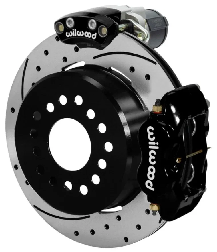 Wilwood 140-16130-D, Forged Dynalite Rear Electronic Parking Brake Kit - Black Powder Coat Caliper - D/S Rotor