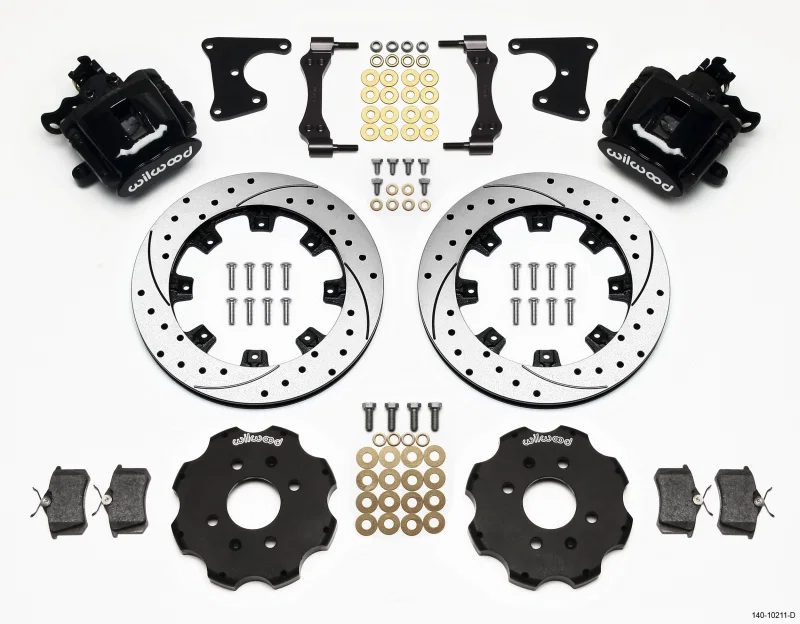 Wilwood 140-10211-D, Combination Parking Brake Rear Kit 12.19in Drilled Civic / Integra Drum 2.71 Hub Offset