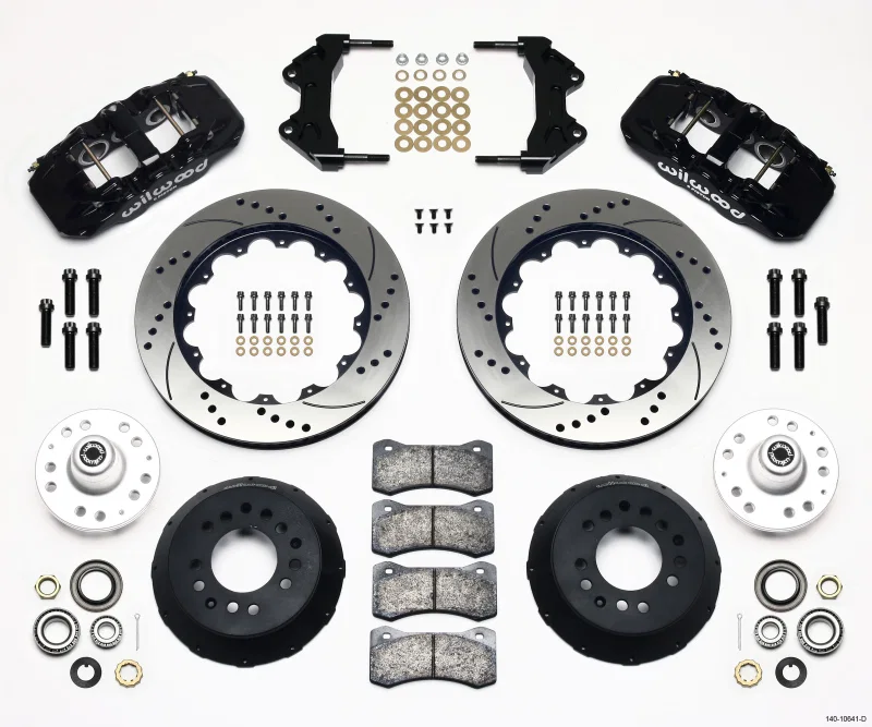 Wilwood 140-10641-D, AERO6 Front Hub Kit 14.00 Drilled WWE ProSpindle