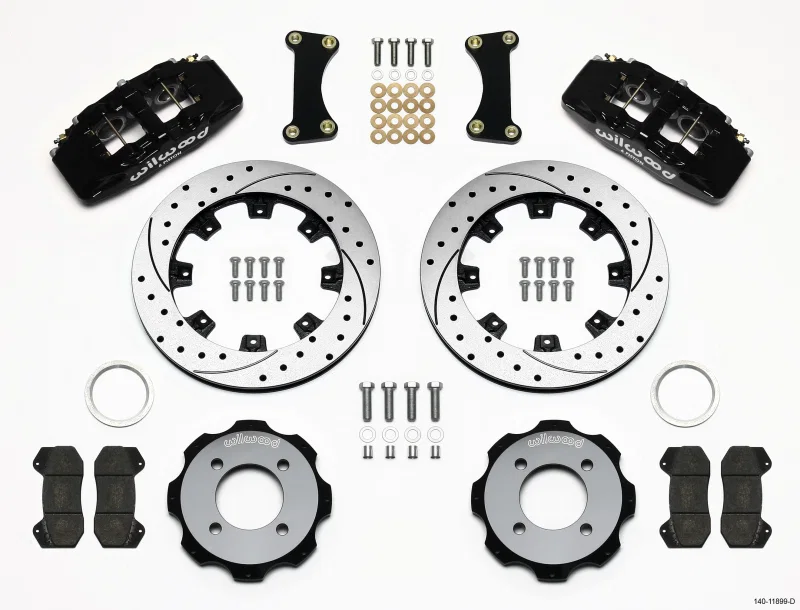 Wilwood 140-11899-D, Dynapro 6 Front Hat Kit 12.19in Drilled 2011 Fiesta