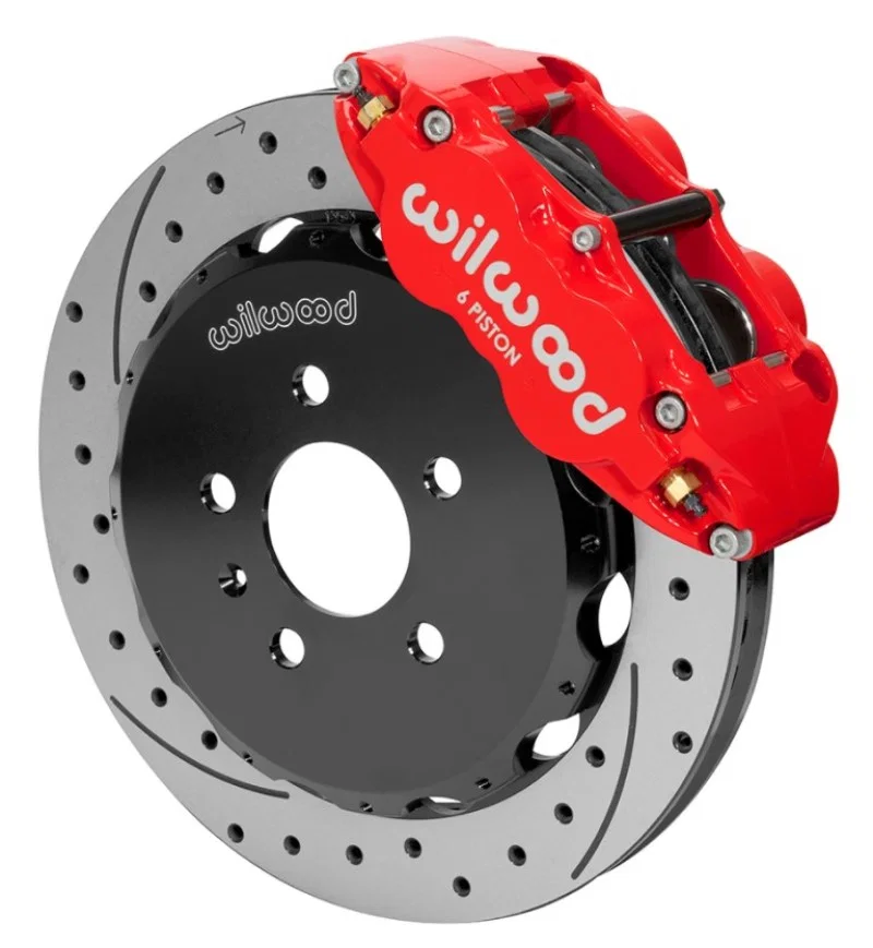 Wilwood 140-14487-DR, 03-08 Audi A4 Forged Narrow Superlite 6R Front Big Brake Kit 12.88in Rotor Dia (Red) w/ Line