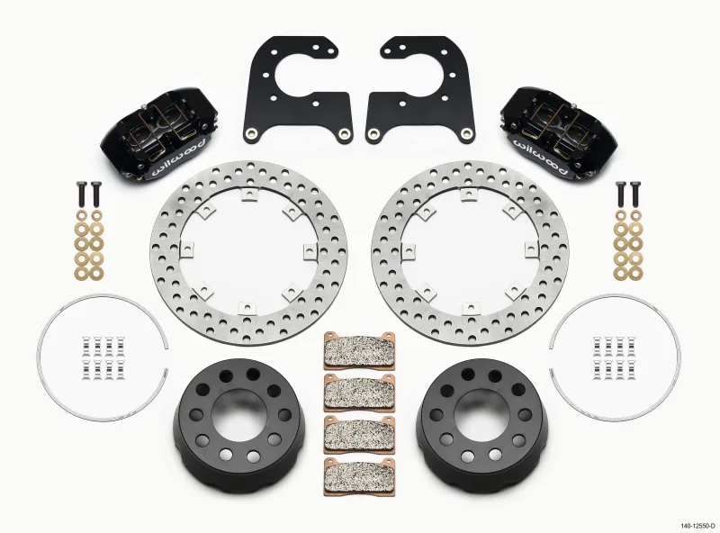 Wilwood 140-12550-D, Dynapro Lug Mount Single Rear Dynamic Kit SA Drilled 58-64 Olds/Pont .690in Studs