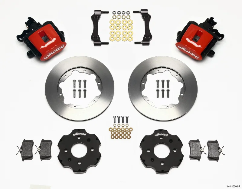 Wilwood 140-10206-R, Combination Parking Brake Rear Kit 11.00in Red Civic / Integra Disc 2.39 Hub Offset