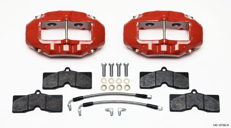 Wilwood 140-10790-R, D8-4 Rear Caliper Kit Red Corvette C2 / C3 65-82