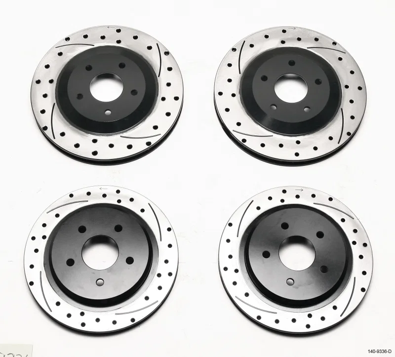 Wilwood 140-9336-D, Rotor Kit Front/Rear-Dimpled/Slotted 97-04 Corvette C5 All/ 05-13 C6 Base