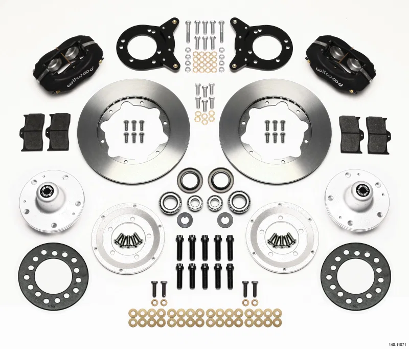 Wilwood 140-11071, Forged Dynalite Front Kit 11.00in 1965-1969 Mustang Disc & Drum Spindle