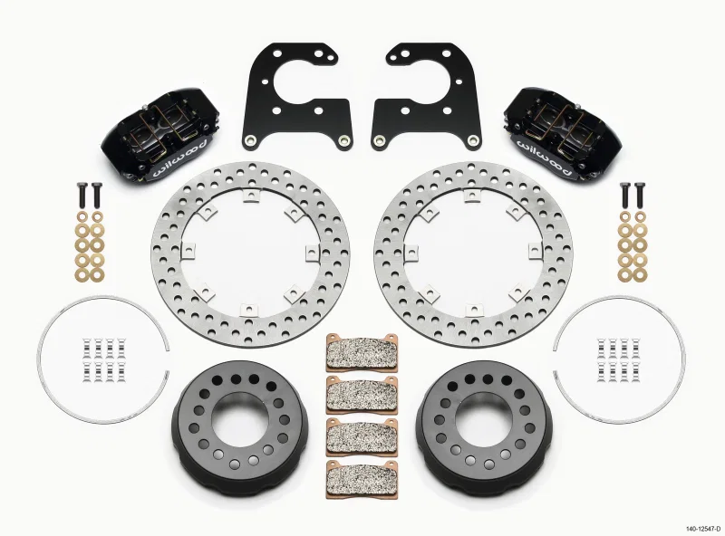Wilwood 140-12547-D, Dynapro Lug Mount Single Rear Dynamic Kit SA Drilled Big Ford 2.36in Offset