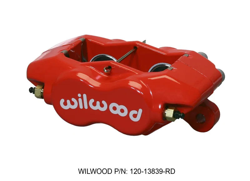 Wilwood 120-13839-RD, Caliper-Forged Dynalite-Red 1.38in Pistons .81in Disc