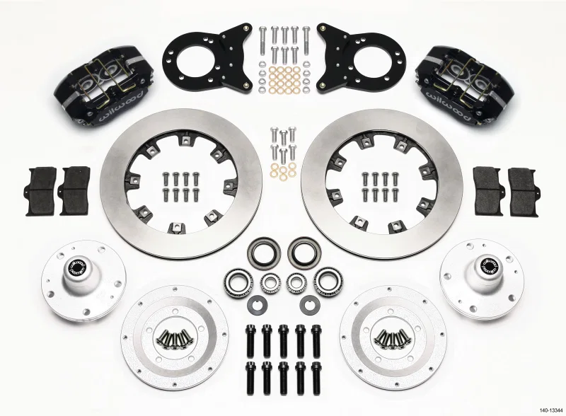 Wilwood 140-13344, Dynapro Dust-Boot Front Kit 12.19in 1965-1969 Mustang Disc & Drum Spindle