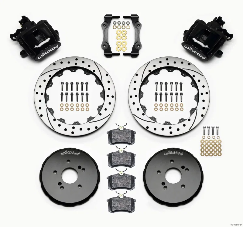 Wilwood 140-10310-D, Combination Parking Brake Rear Kit 12.88in Drilled Honda S2000