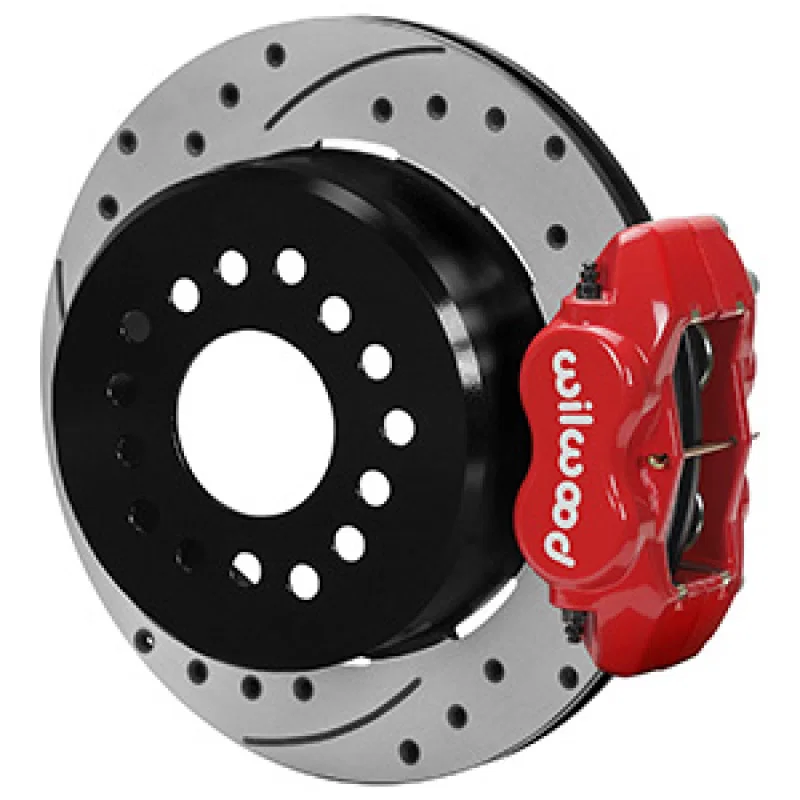 Wilwood 140-16407-DR, Ford Explorer 8.8in Rear Axle Dynalite Disc Brake Kit 12.19in Drill/Slot Rotor Red Caliper