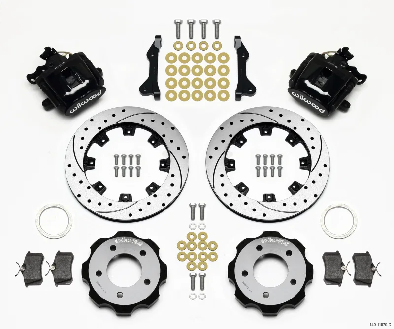 Wilwood 140-11979-D, Combination Parking Brake Rear Kit 12.19in Drilled 2006-Up Civic / CRZ