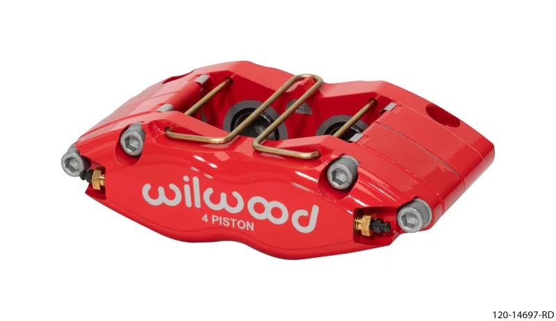 Wilwood 120-14697-RD, Caliper-Dynapro Single 5.98in Mount-Red 1.58in Piston 1.1in Disc