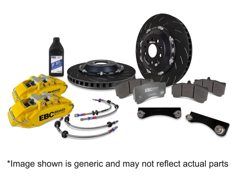 EBC BBK050YEL-1, Racing 07-13 BMW M3 (E90/E92/E82) Yellow Apollo-6 Calipers 380mm Rotors Front Big Brake Kit