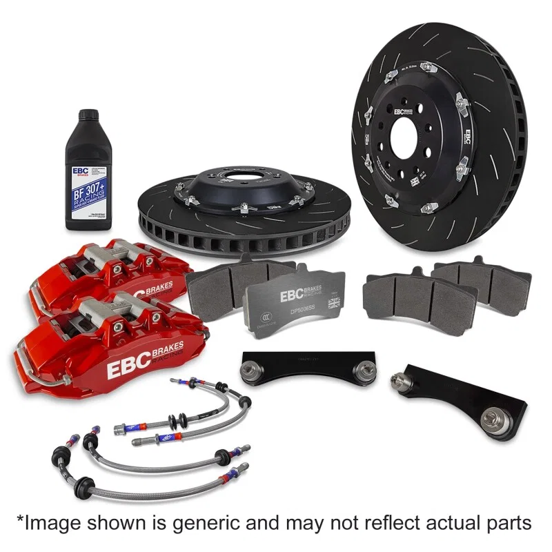 EBC BBK050RED-1, Racing 07-13 BMW M3 (E90/E92/E82) Red Apollo-6 Calipers 380mm Rotors Front Big Brake Kit